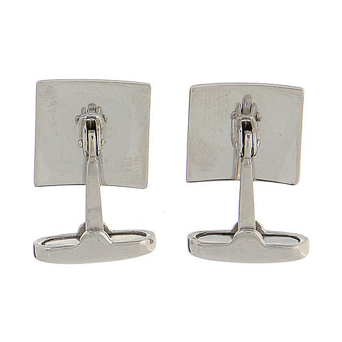 Gemelli argento 925 Alfa Omega quadrati HOLYART 5