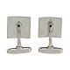 Gemelli argento 925 Alfa Omega quadrati HOLYART s5