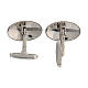 Oval fish cufflinks in 925 silver HOLYART Collection s6