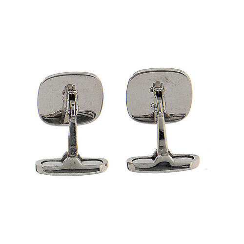 Square cufflinks fish 925 silver HOLYART Collection 5