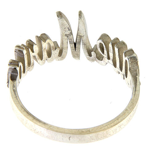 Ring with Ave Maria words, 925 silver, HOLYART Collection 6
