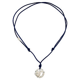 "Think" Halskette aus Silber 925 mit Kordel, HOLYART Collection