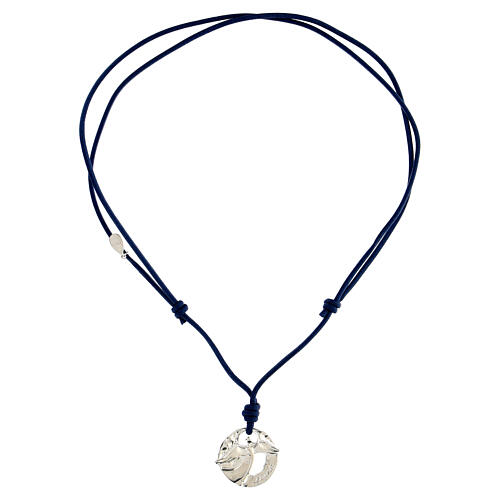 "Think" Halskette aus Silber 925 mit Kordel, HOLYART Collection 2