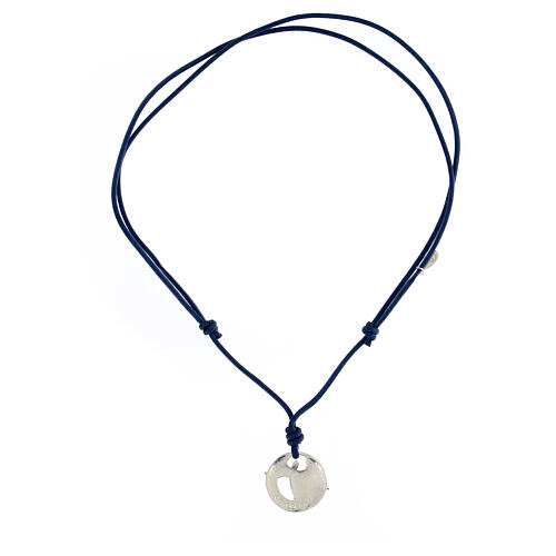 "Think" Halskette aus Silber 925 mit Kordel, HOLYART Collection 3