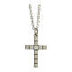 Necklace, cubed cross, 925 silver, HOLYART collection, unisex s1