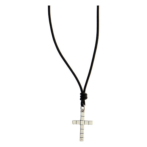 Rope necklace, 925 silver cubed cross HOLYART,unisex 5