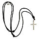 Rope necklace, 925 silver cubed cross HOLYART,unisex s6