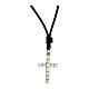 Rope necklace, 925 silver cubed cross HOLYART,unisex s1