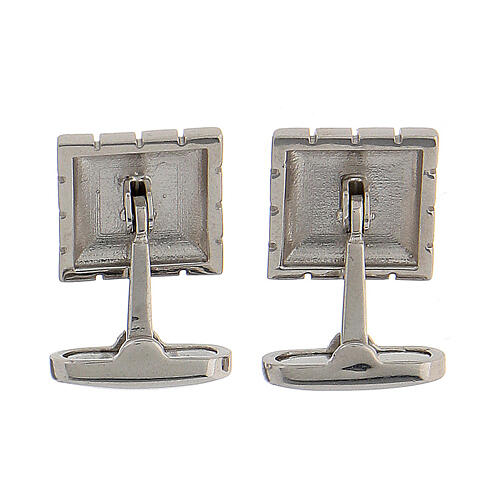 Square cufflinks, onyx, 925 silver, HOLYART collection 5