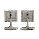 Square cufflinks, onyx, 925 silver, HOLYART collection s5