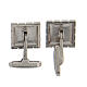 Square cufflinks, onyx, 925 silver, HOLYART collection s6