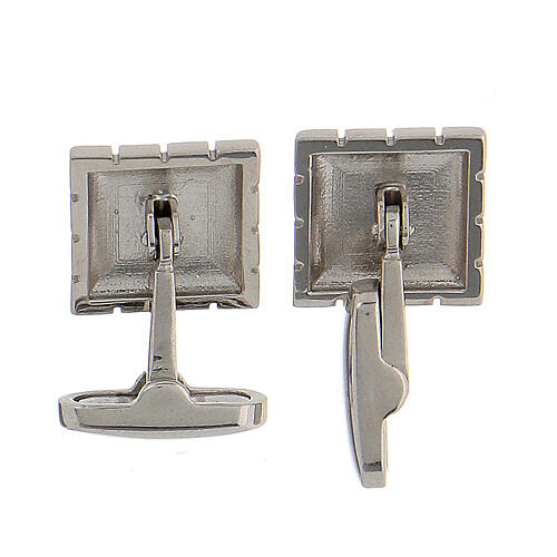 Square cufflinks onyx 925 silver HOLYART Collection 6