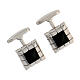 Square cufflinks onyx 925 silver HOLYART Collection s3