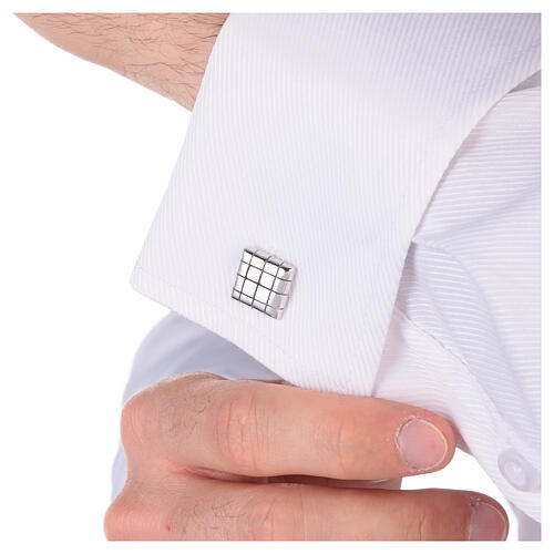 Cufflinks, 925 silver, small squares, HOLYART collection 4