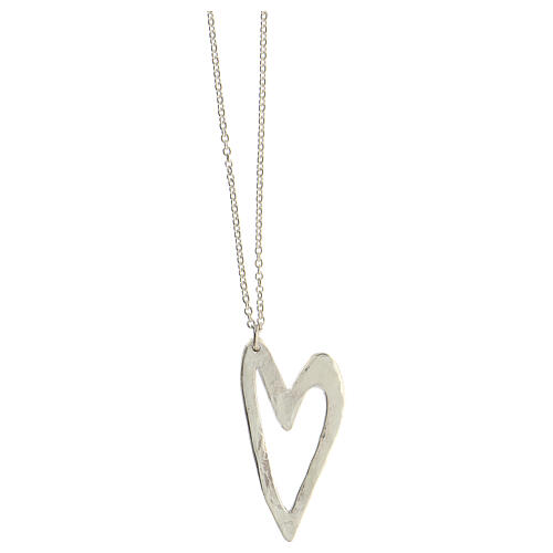 Necklace with heart-shaped pendant, 925 silver, HOLYART 1