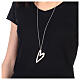 Necklace with heart-shaped pendant, 925 silver, HOLYART s2