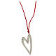 Rope necklace, 925 silver heart-shaped pendant, HOLYART s1