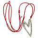 Rope necklace, 925 silver heart-shaped pendant, HOLYART s6