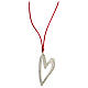 Collier en corde avec coeur pendentif argent 925 HOLYART s4
