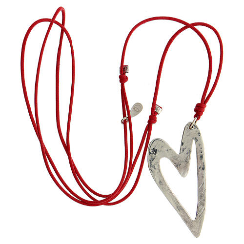 Cord necklace with heart pendant 925 silver HOLYART 6