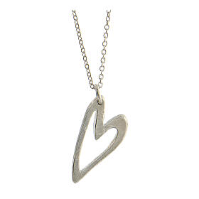 Necklace, heart-shaped pendant, 925 silver, HOLYART collection