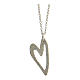 Necklace, heart-shaped pendant, 925 silver, HOLYART collection s3