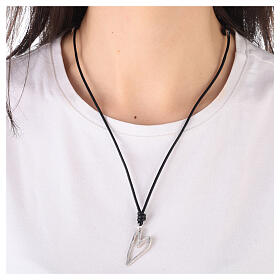 Heart necklace in 925 silver cord HOLYART Collection