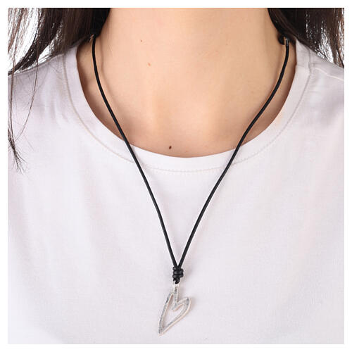 Heart necklace in 925 silver cord HOLYART Collection 2