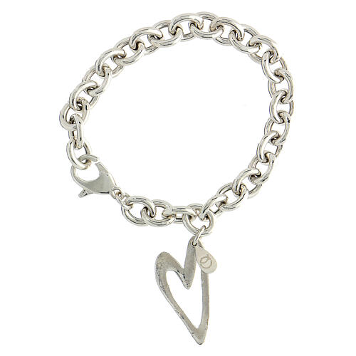 Bracelet with heart-shaped pendant, 925 silver, HOLYART collection 5