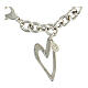 Bracelet with heart-shaped pendant, 925 silver, HOLYART collection s3