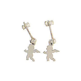 Stud earrings with angel-shaped pendant, 925 silver, HOLYART collection 3