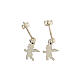 Stud earrings with angel-shaped pendant, 925 silver, HOLYART collection s3