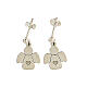 Orecchini angelo cuore pendenti argento 925 HOLYART s1