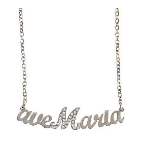 Collar Ave María plata 925 strass HOLYART Collection