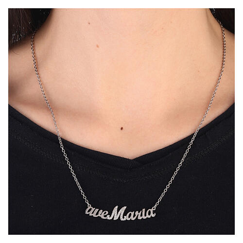 Collana Ave Maria argento 925 strass HOLYART Collection 2