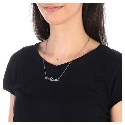 Collana Ave Maria argento 925 strass HOLYART Collection 3
