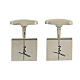 Square cufflinks, Jesus, 925 silver, HOLYART collection s1