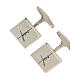 Square cufflinks, Jesus, 925 silver, HOLYART collection s3