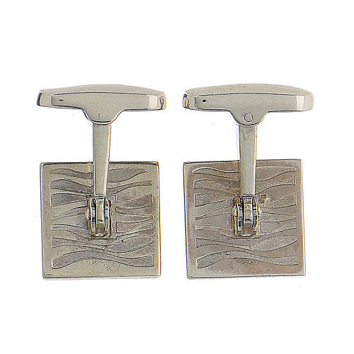 925 silver cufflinks wheat spike black square HOLYART Collection 4