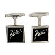 925 silver cufflinks wheat spike black square HOLYART Collection s1