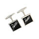 925 silver cufflinks wheat spike black square HOLYART Collection s3