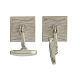 Square cufflinks, ear of wheat, 925 silver, HOLYART collection s6