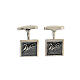 925 sterling silver cufflinks burnished square wheat HOLYART Collection s1