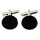 Round black mother-of-pearl cufflinks s1
