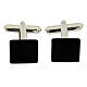Square black mother-of-pearl cufflinks s1