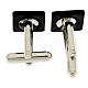 Square black mother-of-pearl cufflinks s2