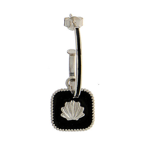 925 silver shell earrings black HOLYART 3