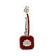 J-hoop earrings, shell, red enamel and 925 silver, HOLYART s3