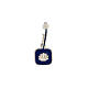 Boucles d'oreille anneaux argent 925 carré bleu avec coquillage HOLYART s3
