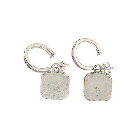 Huggie earrings, shell on lilac enamel, 925 silver, HOLYART 5